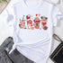 Aesthetic Women's Ice Cream Graphic Tee - Trendy Short Sleeve T-Shirt for Stylish Casual Looks